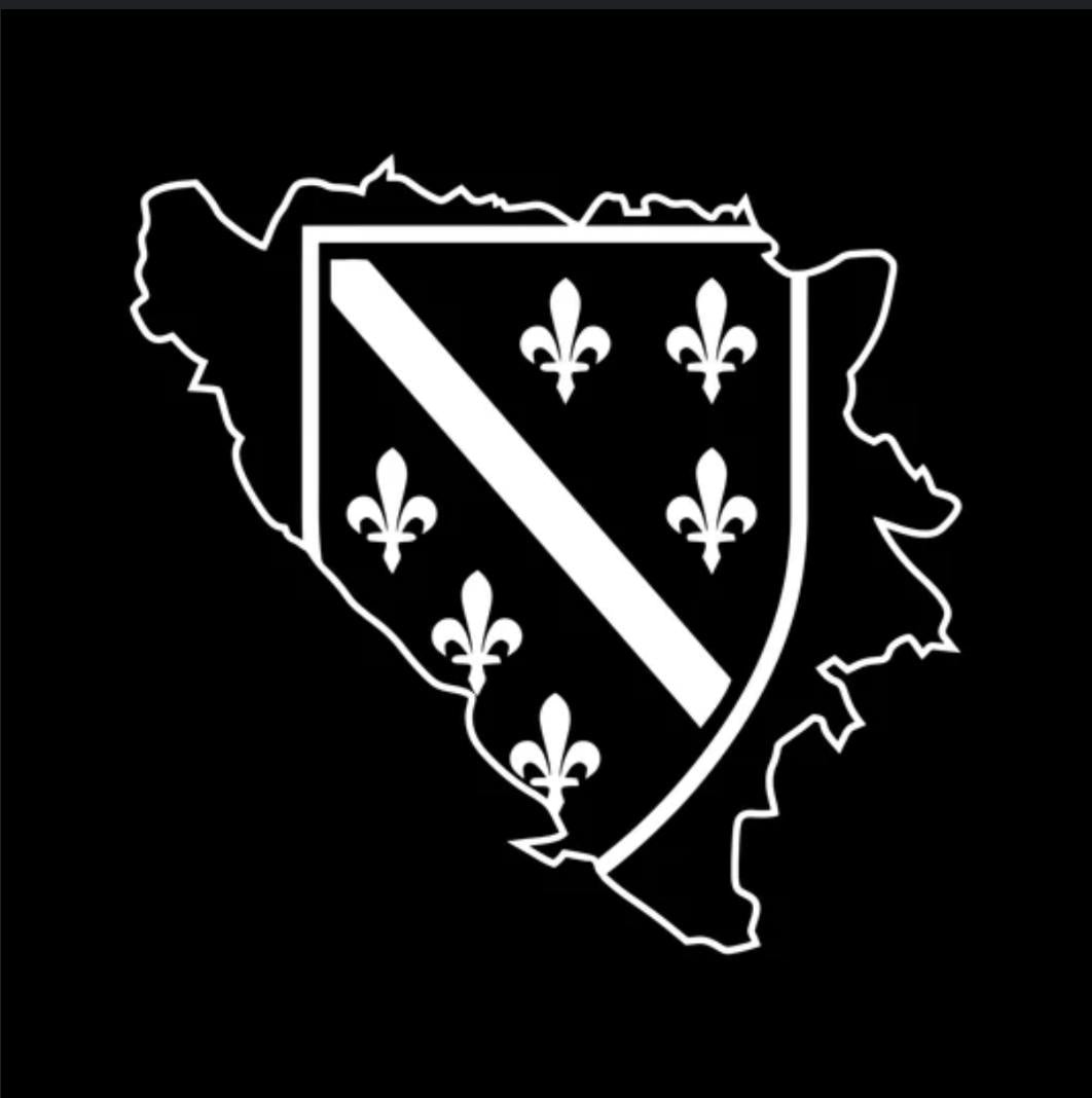 Bosnische Landfläche + Wappen