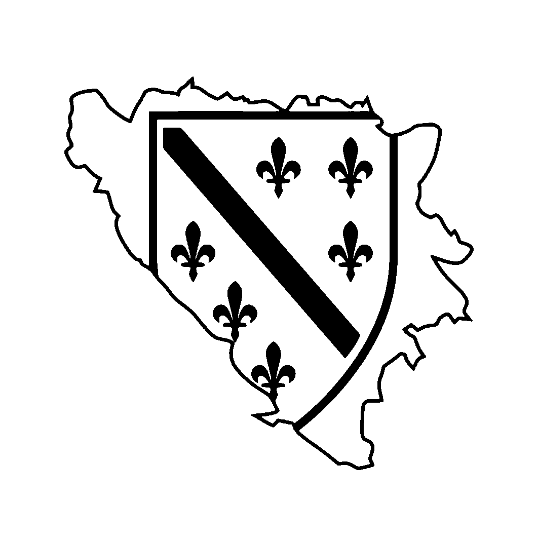 Bosnische Landfläche + Wappen