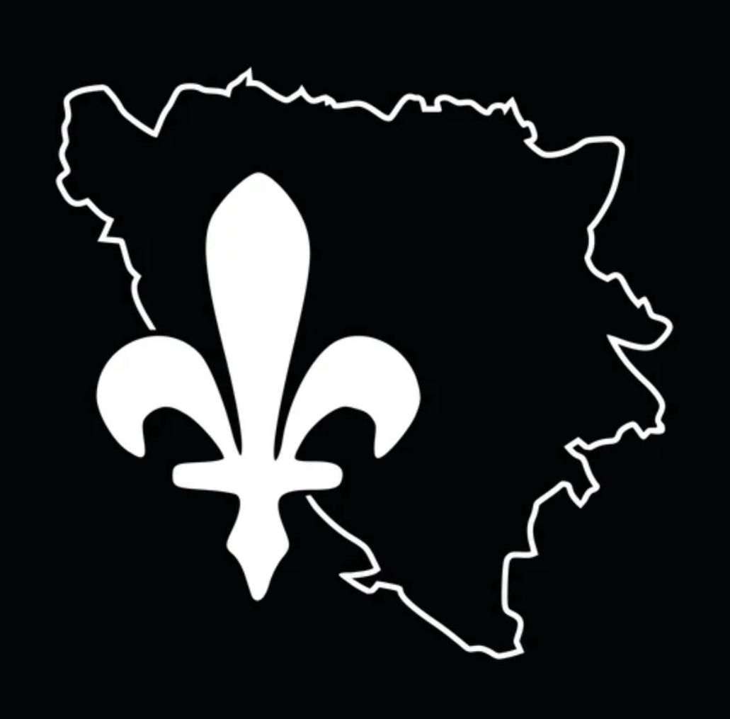Bosnisches Landfläche + Lilienwappen