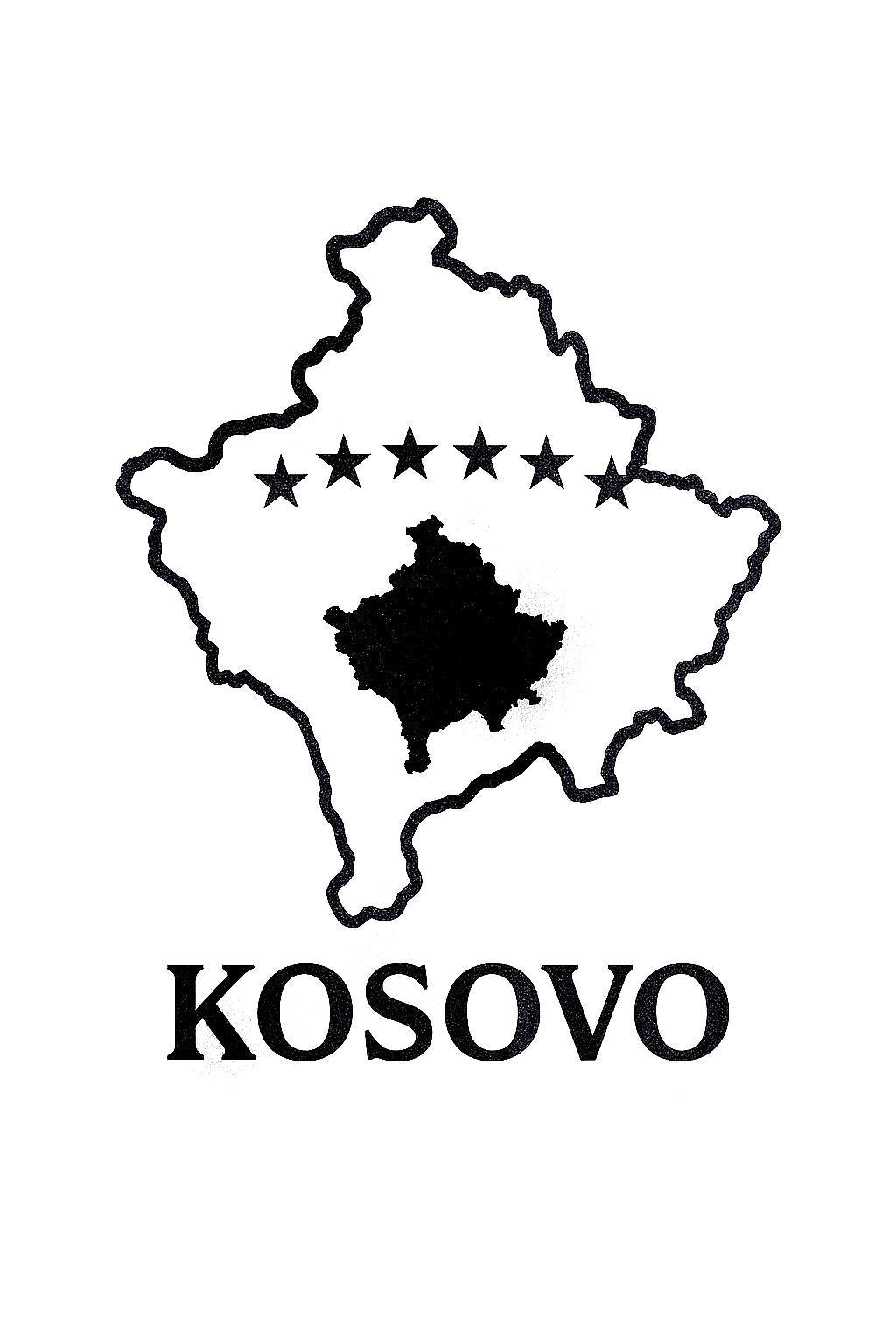 Landfläche Kosovo + Sterne