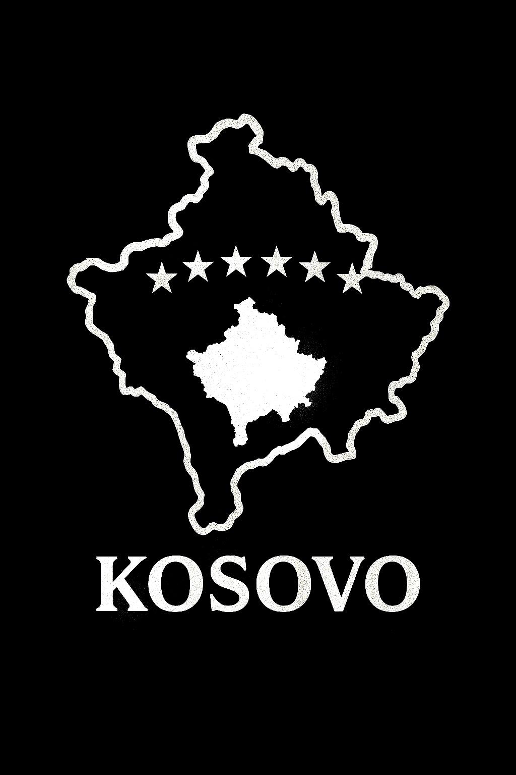 Landfläche Kosovo + Sterne