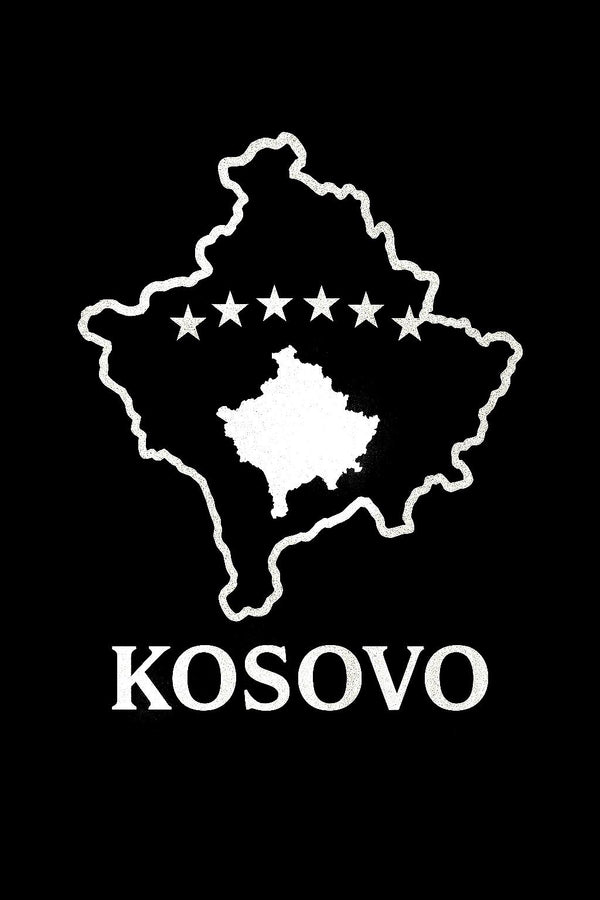 Landfläche Kosovo + Sterne