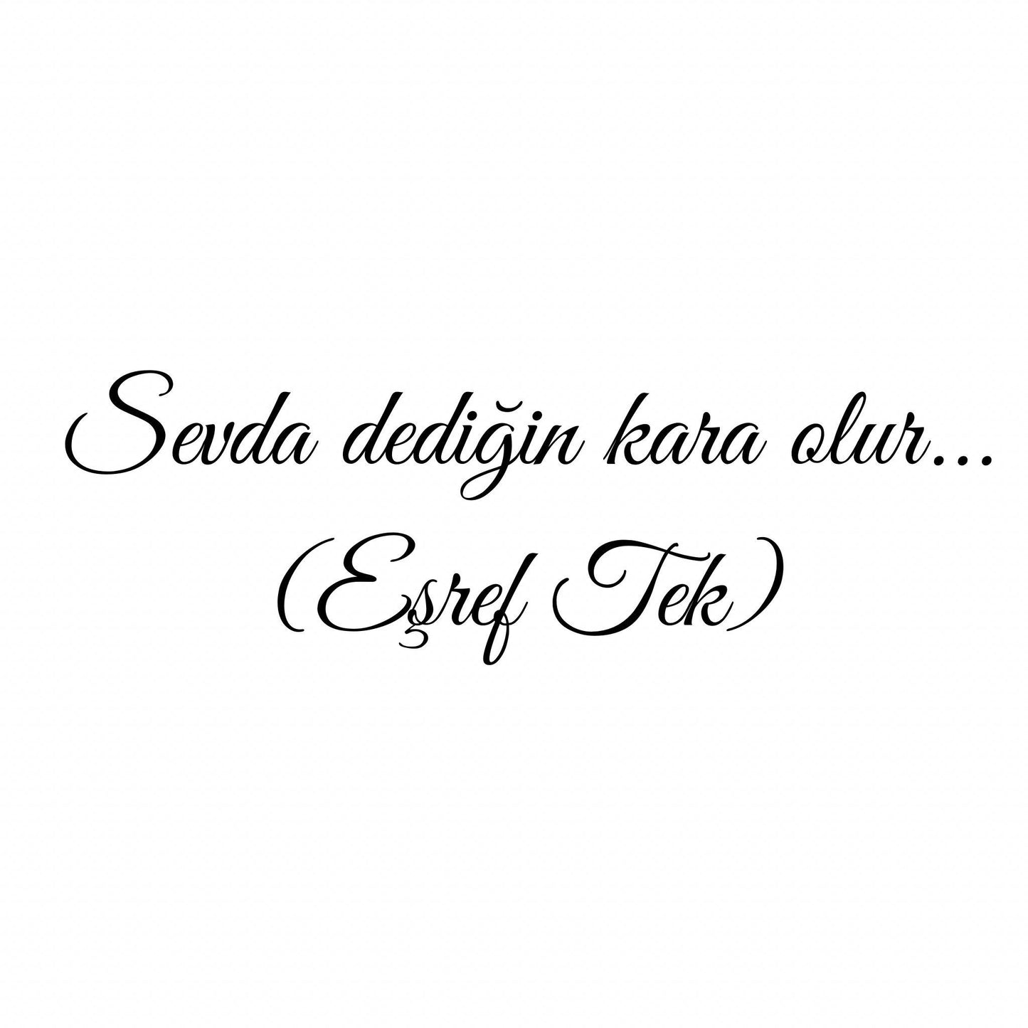 Sevda dedigin kara olur